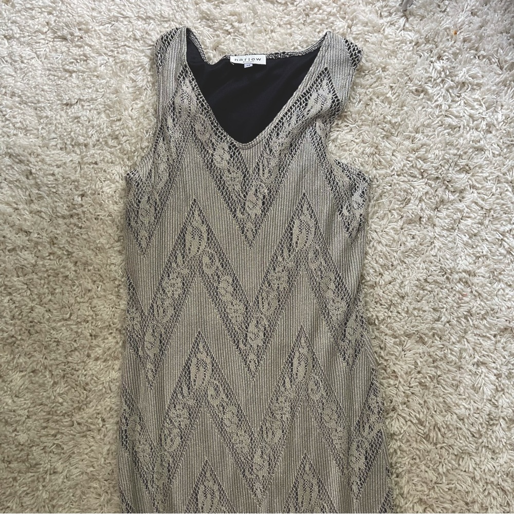 Harlow cocktail dress fringe hem lace